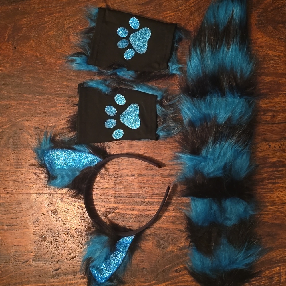 KPop K Pop Demon Hunters Derpy Tiger Cosplay Ear & Tail Set Costume Cat New